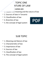 Nature of Law Notice