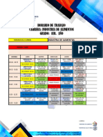 13... Horario Industria de Alimentos 2023