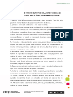 Recomendações e Cuidados Durante o Isolamento Domiciliar em Casos de Suspeita Ou Infecção Pelo Coronavírus (Covid-19)