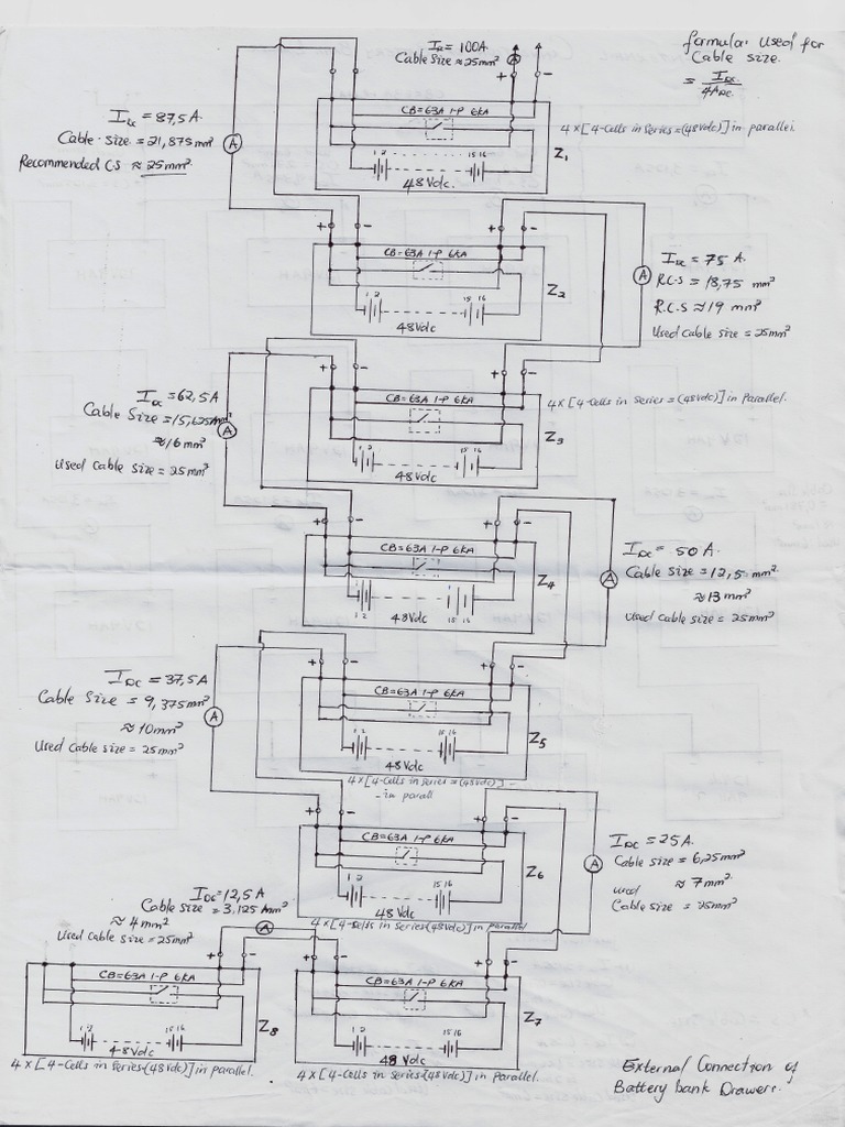 Battery Bank Drawing | PDF