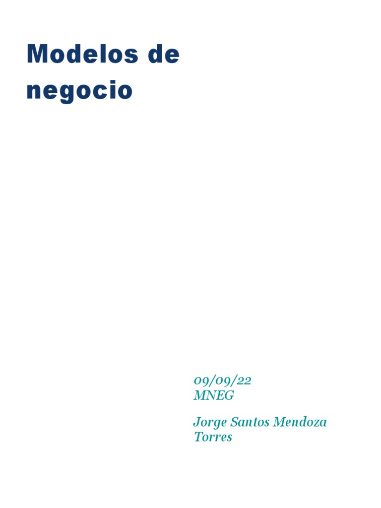 20 Modelos de Negocio | PDF | Comercio electrónico | Publicidad