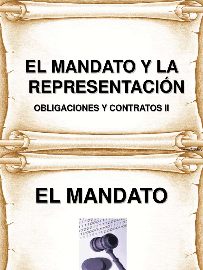 EL MANDATO Y REPRESENTACIÓN PDF