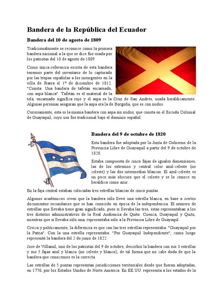 Bandera Ecuador Historia | PDF