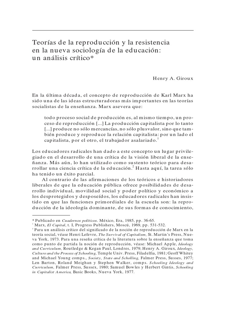 Henry Giroux 14 PDF Karl Marx marxismo