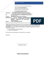 Informe 016 Charla de Seguridad