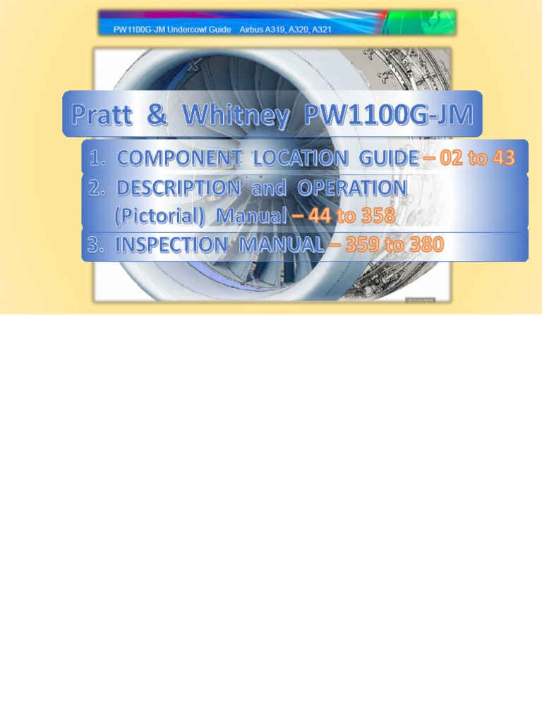 PW1100G Engine Component Guide | PDF | Turbine | Valve