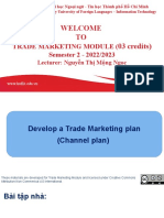Trade Marketing -Channel Analysis and Channel Objective to Students -Homework