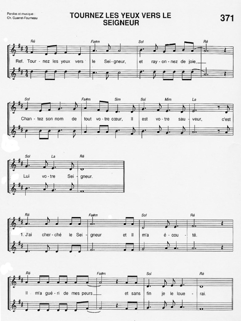 Tournez Les Yeux Vers Le Seigneur PDF