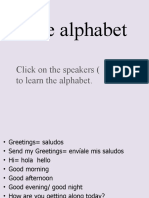 The Alphabet: Click On The Speakers To Learn The Alphabet