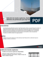 Seleccion de Mezclas Explosivas, Diseños de Carga y Diametro de Perforacion para Tajo Pampacancha.