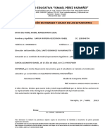 Autorizacion de Ingreso y Salida de MINDIOLA ALEJANDRO