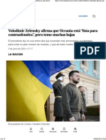 4 Zelensky Afirma Que Ucrania Está "Lista" para Contraofensiva, Pero Teme Fuertes Bajas - LA NACION