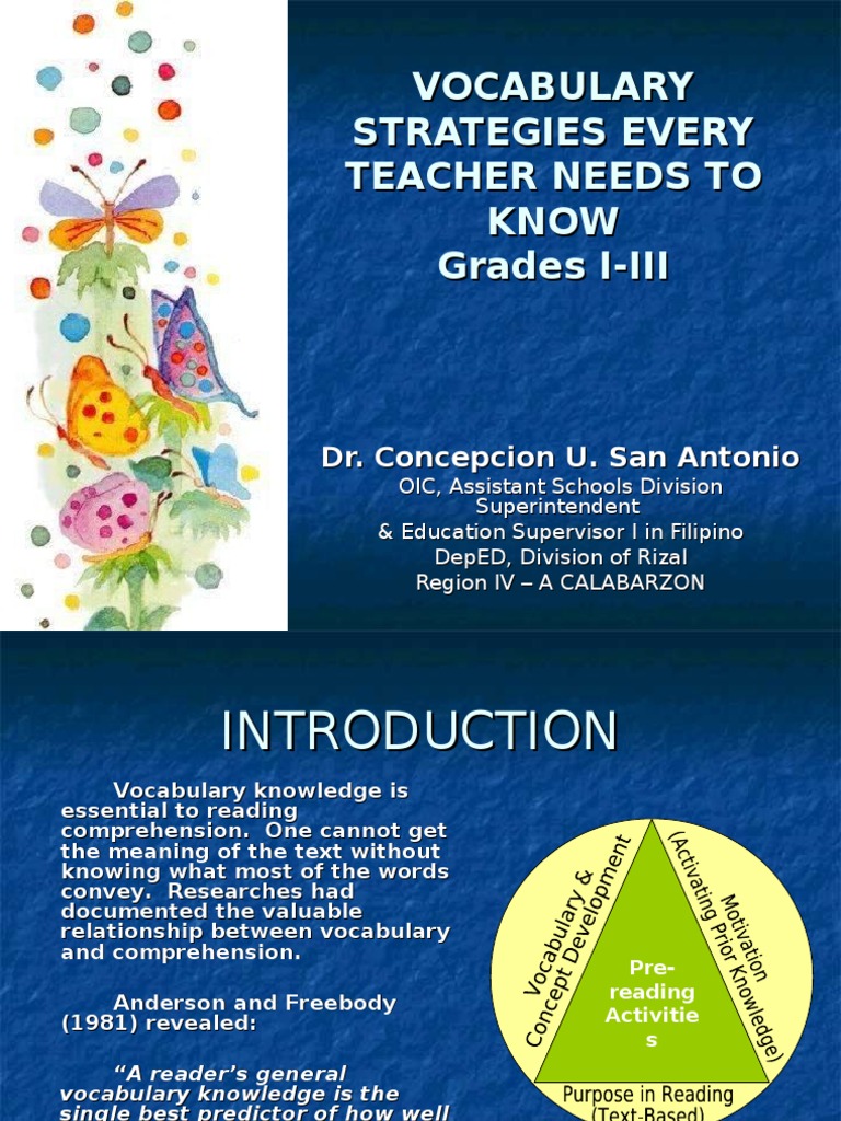 Vocabulary Strategies for Grades I-III | PDF | Vocabulary | Reading ...