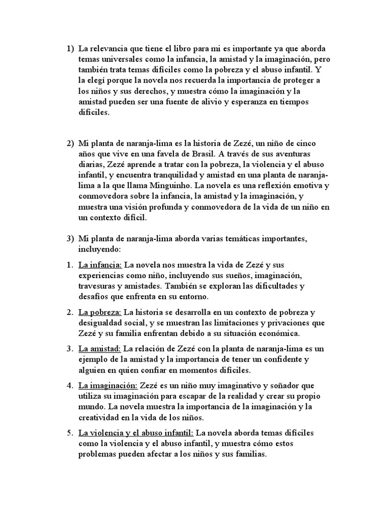 Mi Planta de Naranja Lima PDF