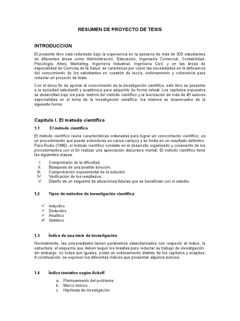 Guía para Redactar Proyectos de Tesis | PDF | Crecimiento personal y ...