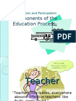 Components of The Education Process: Ed - Ix Observation and Participation
