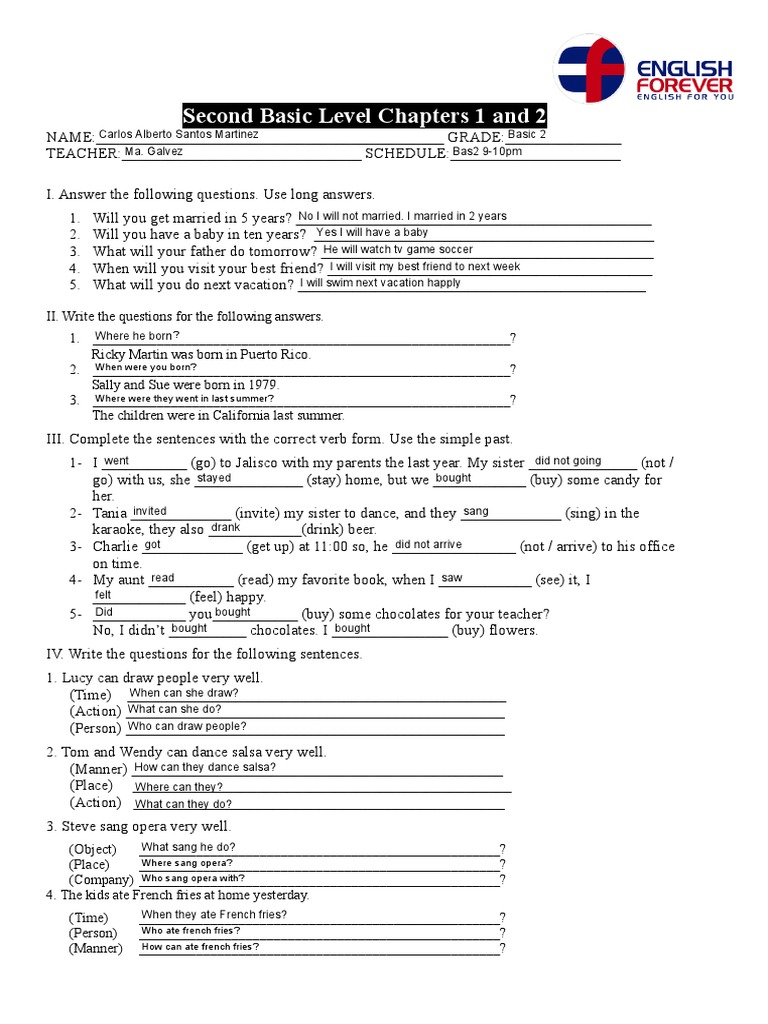 Bas 2 CH 1 and 2 Carlos Santos | PDF