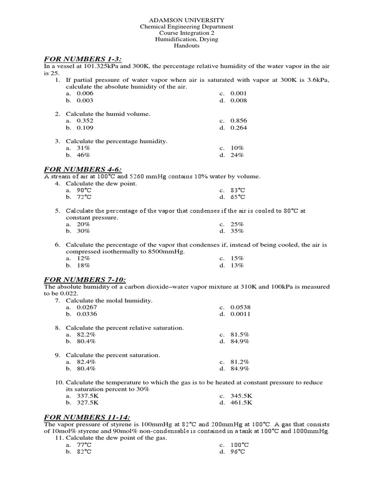 CI2-humidification-drying-Handouts | PDF