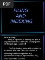 Filing and Indexing