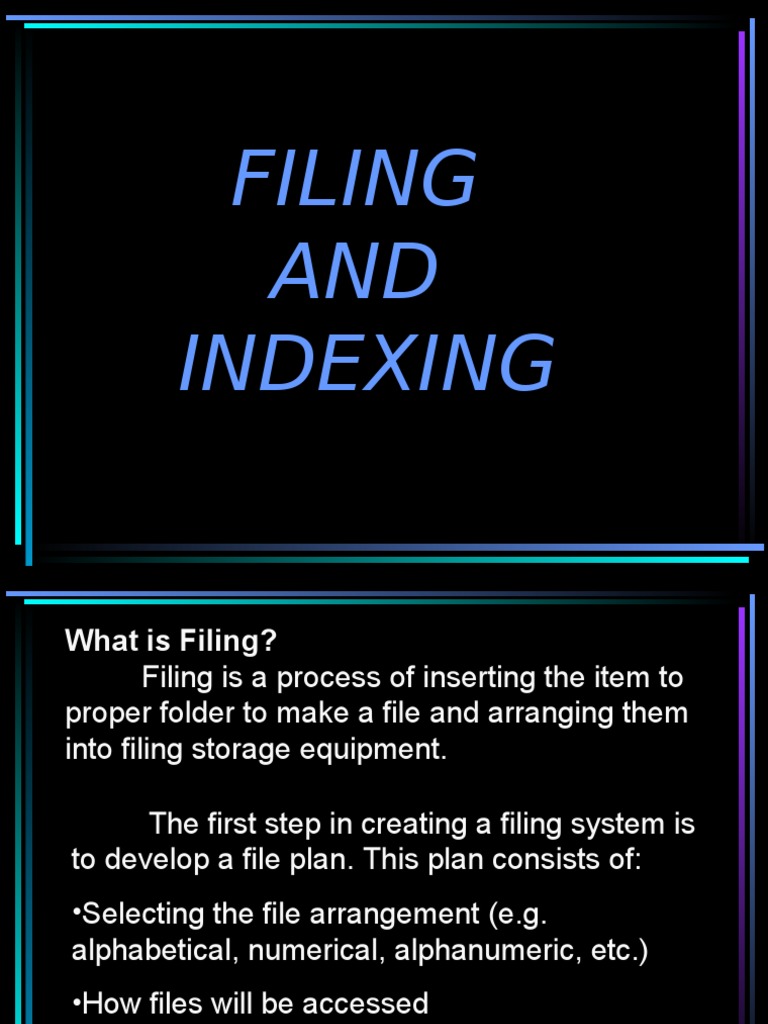 Filing and Indexing PDF Search Engine Indexing Computer File