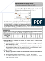 Exercice Type Brevet Distance Darrc3aat Et de Sc3a9curitc3a9 Dun Vc3a9hicule1