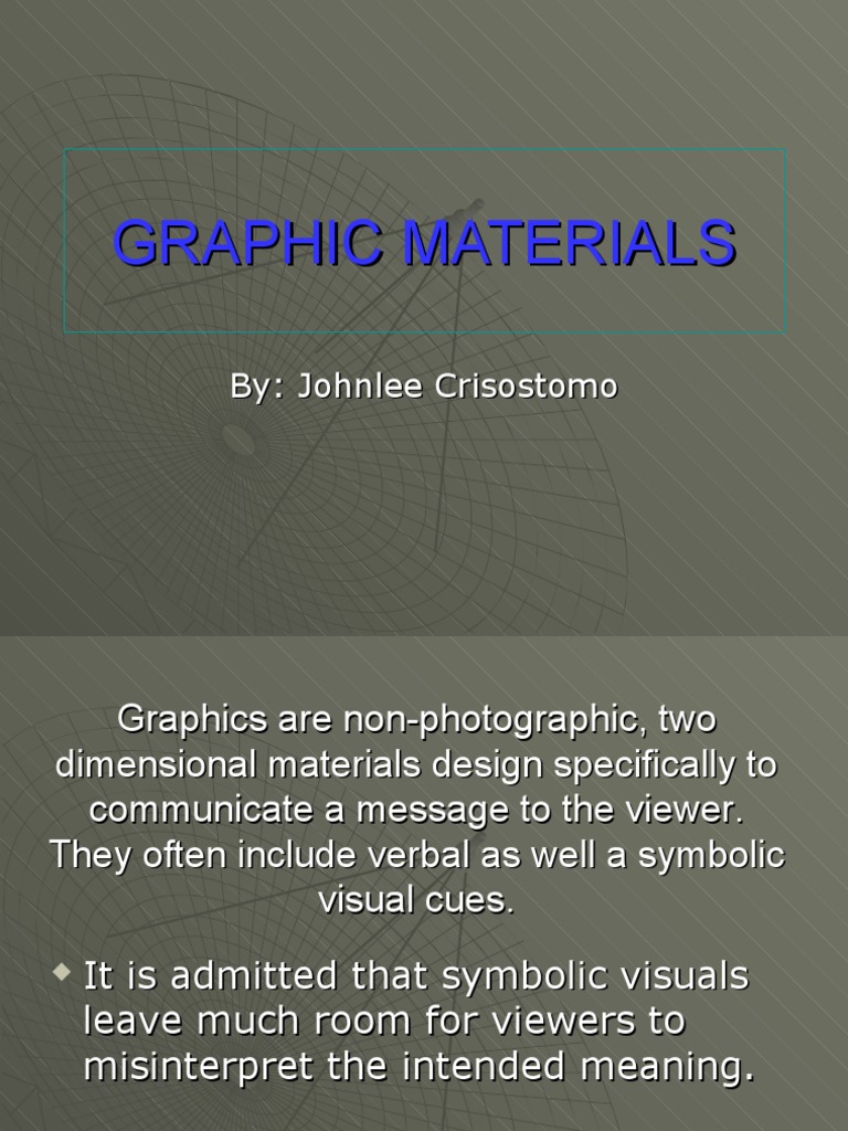 Types of Graphic Materials Explained | PDF