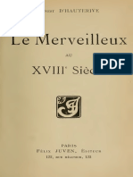 D'Hauterive Ernest - Le Merveilleux Au XVIIIe Siècle