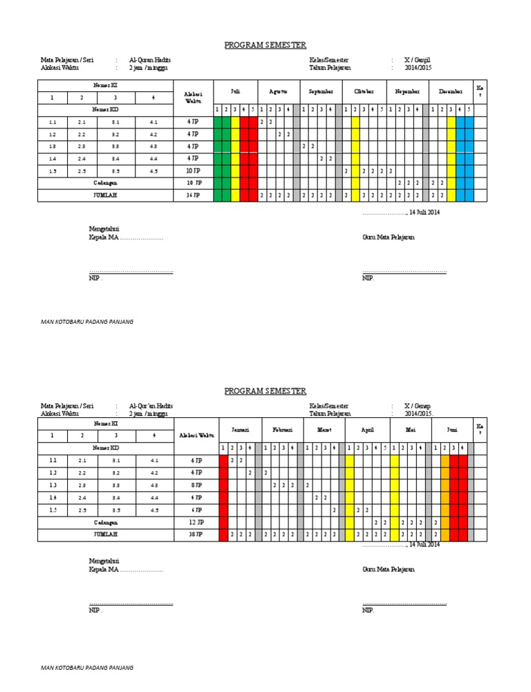 Program Semester PDF