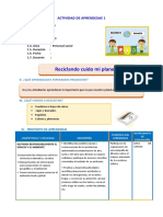 D1 A2 SESION PS. Reciclando Cuido Mi Planeta