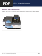 How To Use The Genesys 30 Spectrophotometer