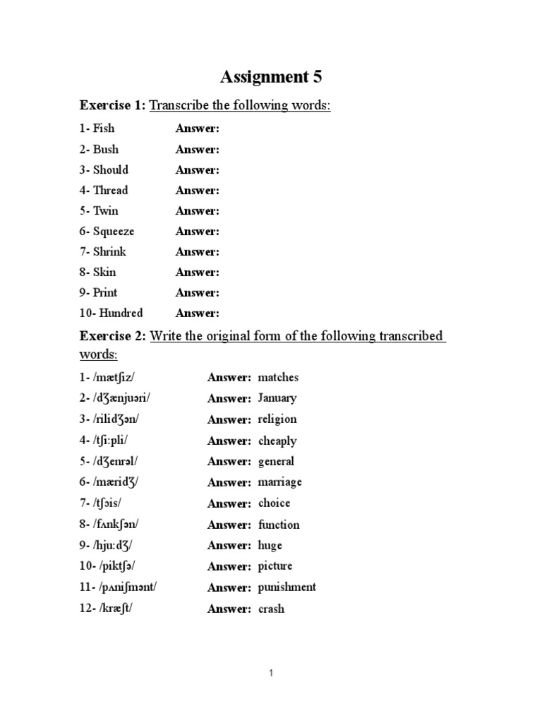 phonetics assignment 5 2