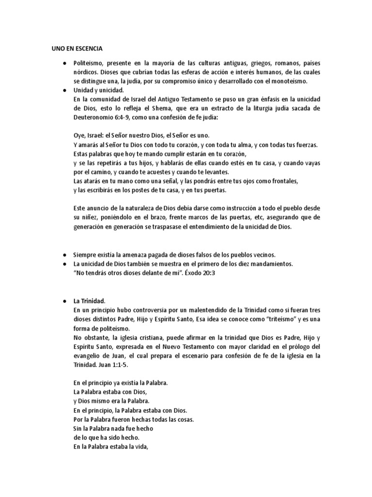 Unicidad y Trinidad en la Fe | PDF | espíritu Santo | Dios