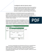 Taller de Investigación Sobre Las Hojas de Calculo