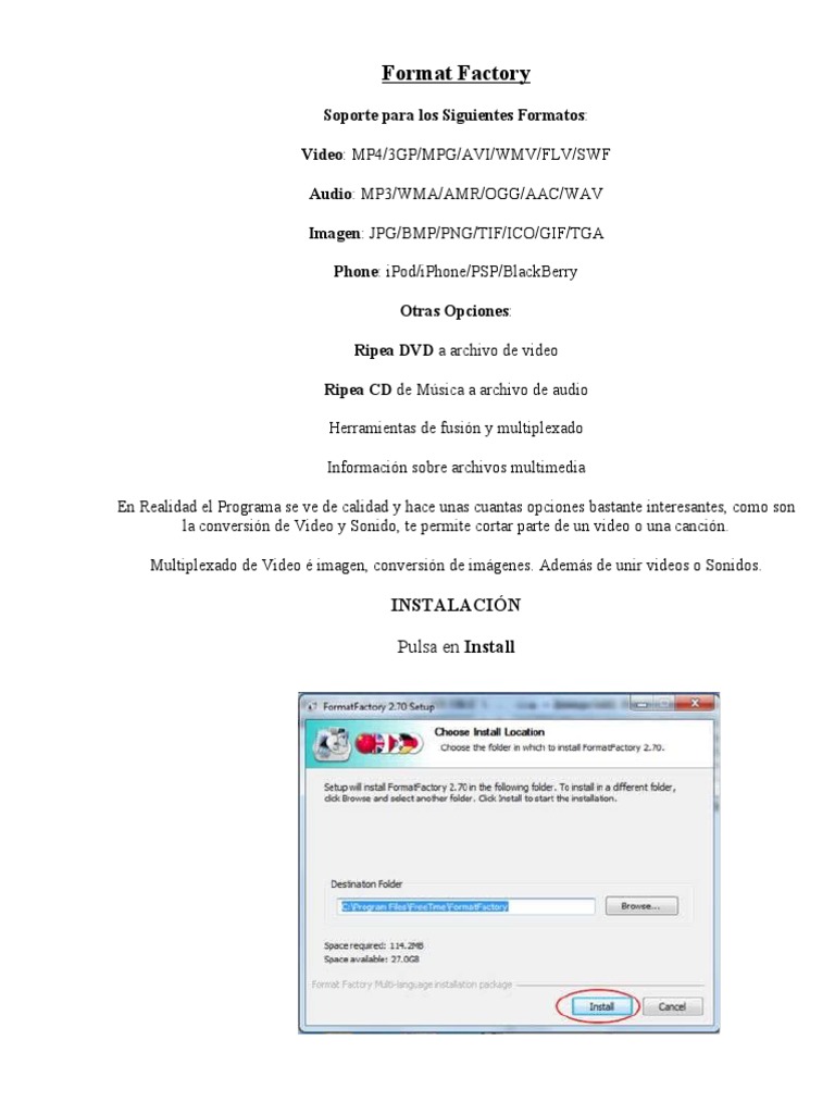 Guía de Uso de Format Factory | PDF