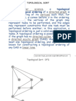Computer Science Directed Graph Vertices: Topological Sort or Topological Ordering of A