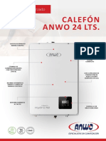 Ficha Tecnica Calefon Anwo 24 Litros Tiro Forzado