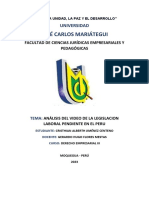 Análisis de La Legislación Laboral Pendiente en El Perú - Cristhian Alberth Jiménez Centeno