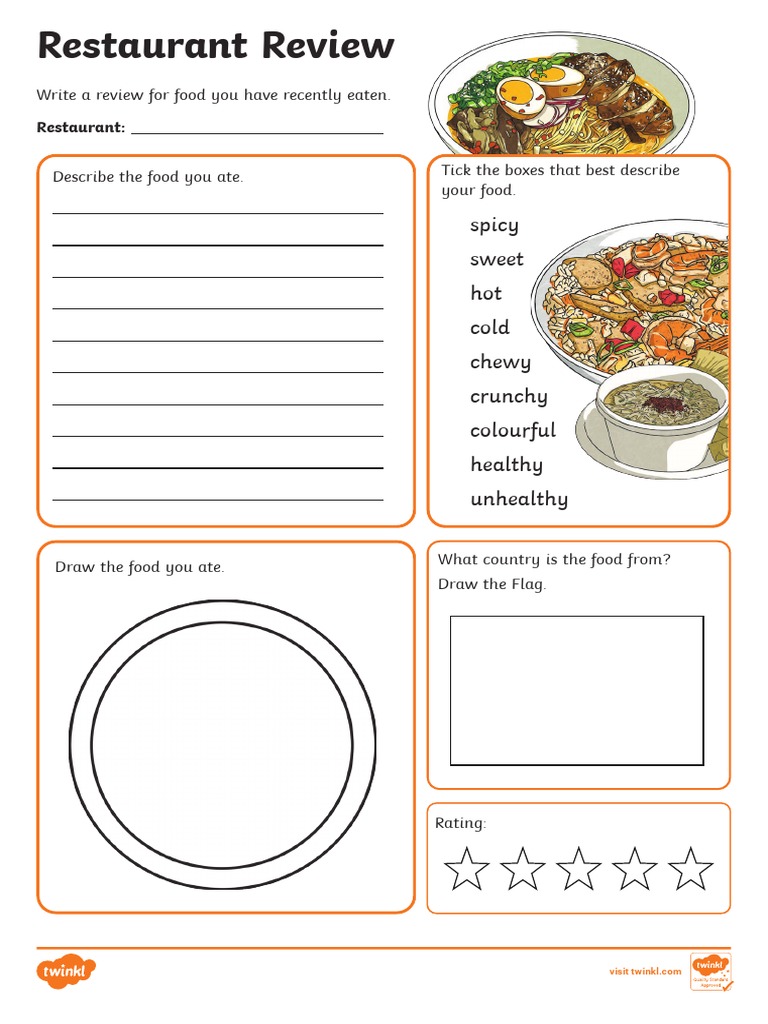 Creative Restaurant Review Template | PDF
