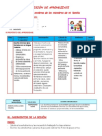 LUNES Escribo Los Nombres de Los Miembros de Mi Familia