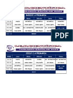 Horarios Ciclado Primaria