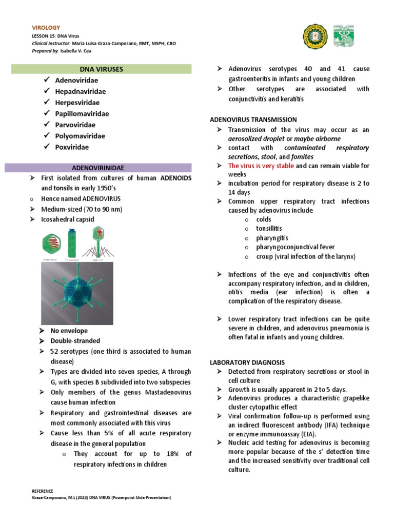 Overview Of Dna Viruses In Virology Pdf