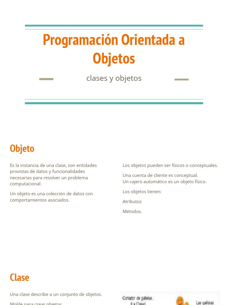 Clases y Objetos | PDF | Objeto (informática) | Clase (Programación ...
