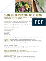 Clara Medicina China - Plan de Alimentos de 21 Días. Suplementos para Desintoxicar El Sistema Hepático y Alcalinizar