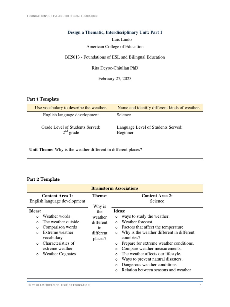 Thematic interdisciplinary unit pdf phonics learning