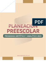 Plan Analitico y Sintetico Preescooar 2023