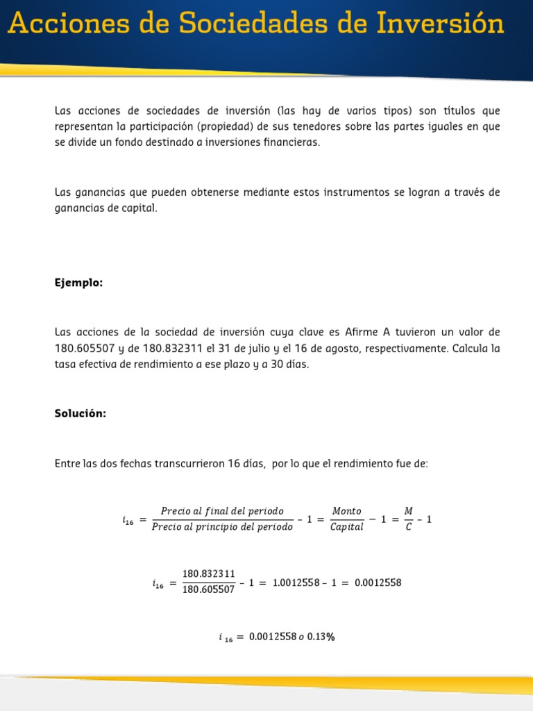 Acciones y Rendimientos de Inversiones | PDF | Compartir (Finanzas ...