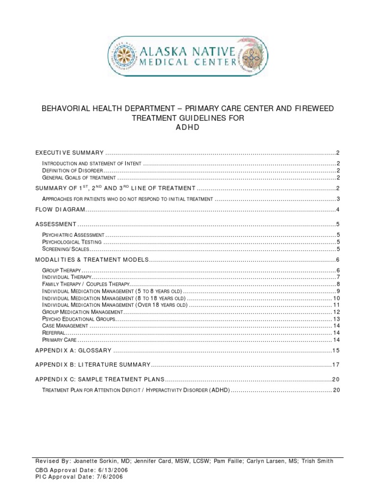 Adhd guidelines pdf attention deficit hyperactivity disorder