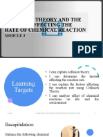 Collision Theory and The Factors Affecting The Rate