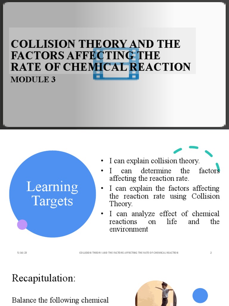 Collision Theory and Reaction Rates | PDF | Reaction Rate | Chemical ...