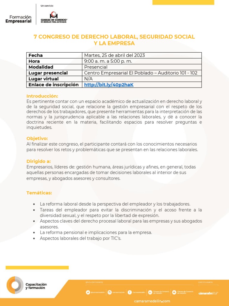 Congreso de Derecho Laboral 2023 | PDF | Derecho laboral | Justicia